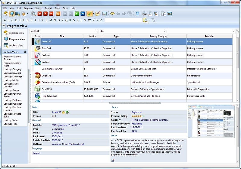 SoftCAT Screenshot